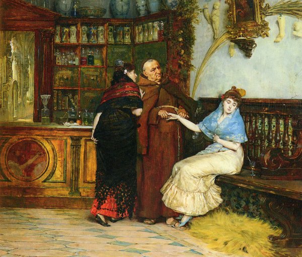 Lovesick by Vicente Palmaroli y Gonzalez - Hand-Painted Oil Painting Reproduction