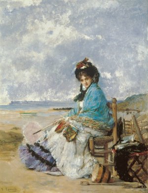 Summer Days by Vicente Palmaroli y Gonzalez Oil Painting