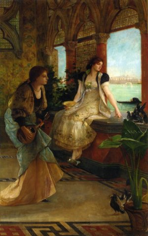 Venetian Beauties by Vicente Palmaroli y Gonzalez Oil Painting