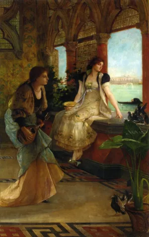 Venetian Beauties by Vicente Palmaroli y Gonzalez Oil Painting