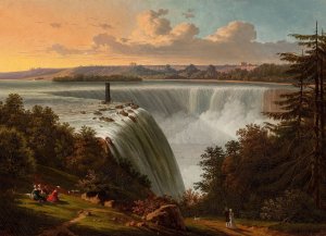Niagara Falls by Victor De Grailly Oil Painting