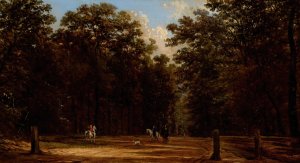 Riders in a Park by Victor De Grailly Oil Painting
