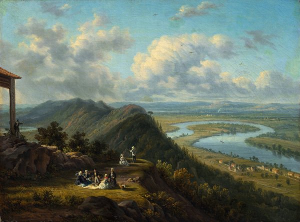 The Oxbow Seen from Mount Holyoke  by Victor De Grailly - Hand-Painted Oil Painting Reproduction