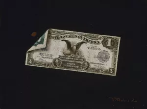 One Dollar Silver Certificate by Victor Dubreuil Oil Painting