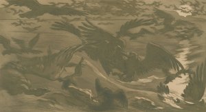 Birds of prey by Victor Emile Prouve Oil Painting