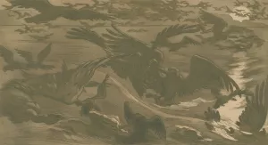 Birds of prey by Victor Emile Prouve Oil Painting