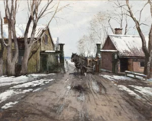 At the City Toll Gate by Victor Forssell Oil Painting