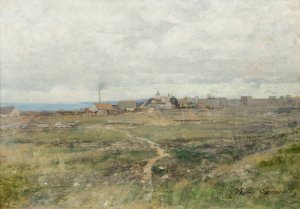 Utsikt mot Visby ringmur by Victor Forssell Oil Painting
