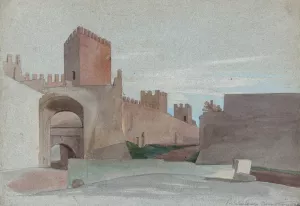 Porta San Lorenzo, Rome by Victor-Francois-Eloi Biennourry Oil Painting
