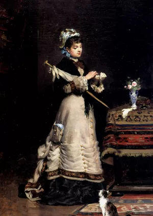 After The Visit Oil painting by Victor Gabriel Gilbert
