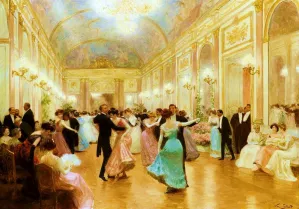 An Elegant Soiree Oil painting by Victor Gabriel Gilbert