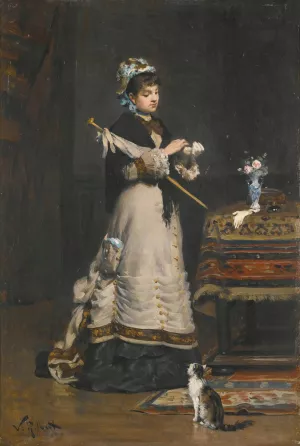 Apres la visite by Victor Gabriel Gilbert Oil Painting