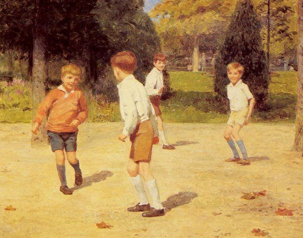 Main Product Photo of Boys Playing Painting by Victor Gabriel Gilbert