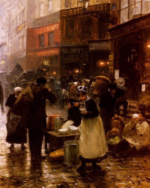 Main Product Photo of Le Jour De Marche Painting by Victor Gabriel Gilbert