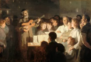 Le marchand de chansons by Victor Gabriel Gilbert Oil Painting