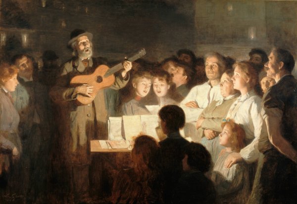 Main Product Photo of Le marchand de chansons  Painting by Victor Gabriel Gilbert