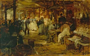 Le marche de la Madeleine by Victor Gabriel Gilbert Oil Painting