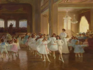 The Children's Dance Recital At The Casino De Dieppe by Victor Gabriel Gilbert Oil Painting