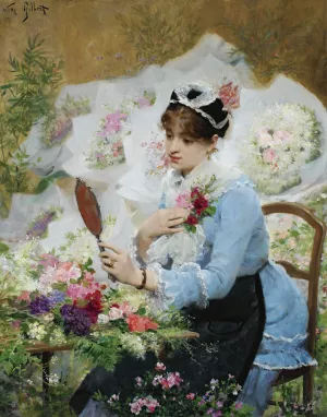 The Flower Seller by Victor Gabriel Gilbert Oil Painting
