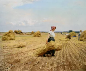 The Harvest by Victor Gabriel Gilbert - Oil Painting Reproduction