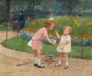 The Luxembourg Gardens by Victor Gabriel Gilbert Oil Painting