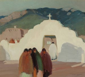 The White Gate by Victor Higgins Oil Painting