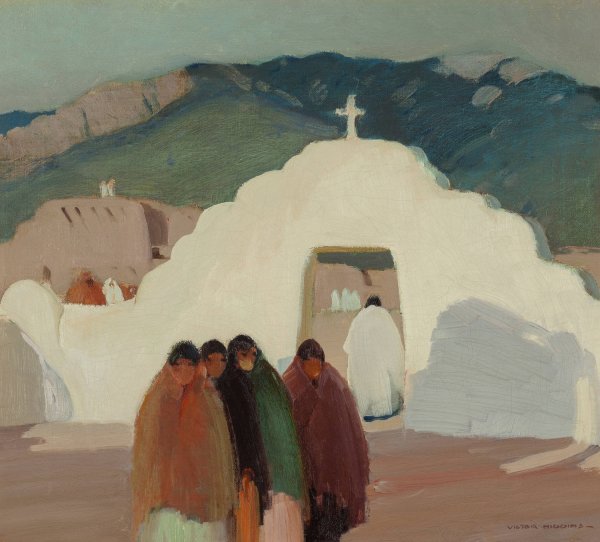 Main Product Photo of The White Gate  Painting by Victor Higgins