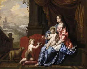 Virgin with Child and the Infant St John the Baptist by Victor Honore Janssens - Oil Painting Reproduction