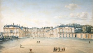 Courtyard of the Chateau de Saint-Cloud by Victor-Jean Nicolle Oil Painting
