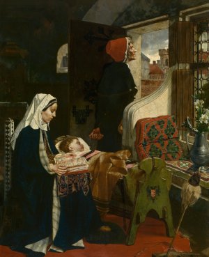 Johanna van der Gheynst with her Child in the Cradle by Victor Lagye Oil Painting
