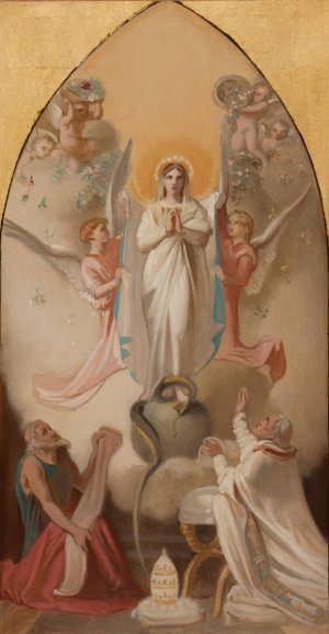 L'Immaculee Conception predite par le prophete Isaie by Victor-Louis Mottez Oil Painting