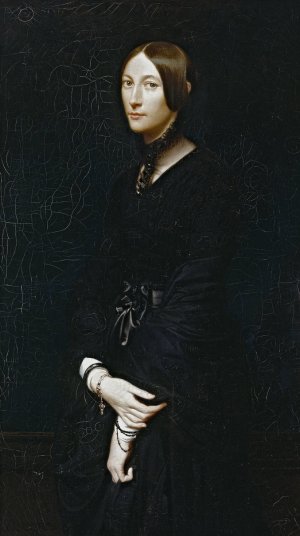 Portrait de Julie Mottez by Victor-Louis Mottez Oil Painting