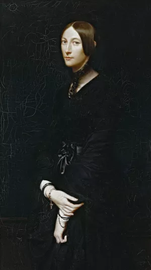 Portrait de Julie Mottez by Victor-Louis Mottez Oil Painting