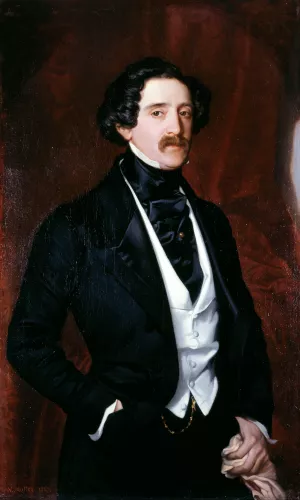 Portrait d'Edouard Caillard by Victor-Louis Mottez Oil Painting