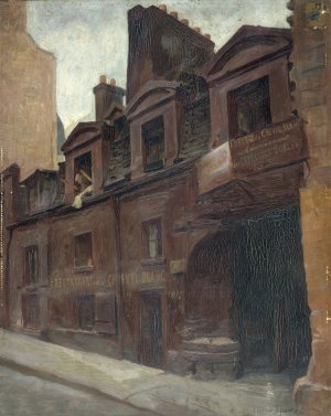 Entree de l'auberge du Cheval-blanc, rue Mazet by Victor Marec Oil Painting