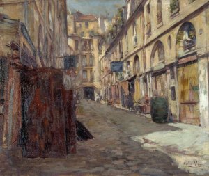 La cour du Dragon by Victor Marec Oil Painting