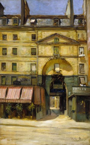 L'entree de la cour du Dragon Oil painting by Victor Marec