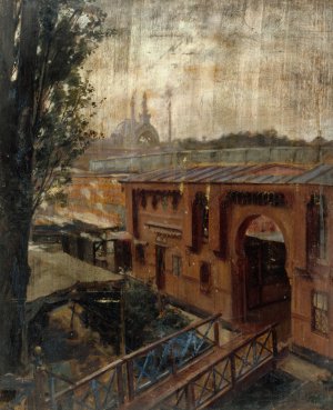 Les bains Deligny, au quai d'Orsay by Victor Marec Oil Painting