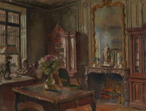 Salon du 13 quai de Conti, M. Pigoreau by Victor Marec Oil Painting