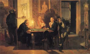 A Game of Preference by Viktor Vasnetsov Oil Painting