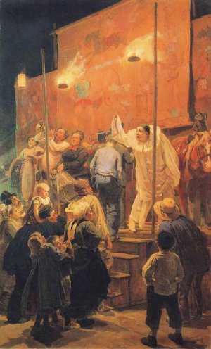 Acrobats by Viktor Vasnetsov Oil Painting