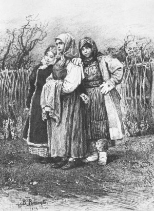Girl-friends by Viktor Vasnetsov Oil Painting