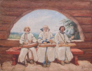 Guslyary by Victor Mikhailovich Vasnetsov Oil Painting