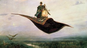The Flying Carpet by Victor Mikhailovich Vasnetsov Oil Painting