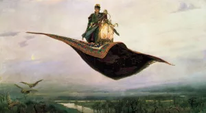 The Flying Carpet by Victor Mikhailovich Vasnetsov Oil Painting