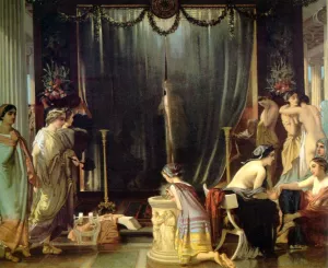 Zeuxis Choosing a Model for Helen by Victor Mottez Oil Painting