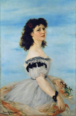 Portrait of Berta von Radowitz as a Young Girl by Victor Muller Oil Painting