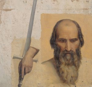 Tete de saint Andre, etude de main tenant une epee by Victor Orsel Oil Painting