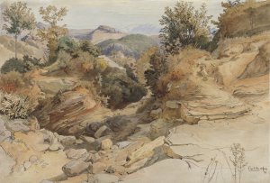 The Sabine Hills and Rocca Santo Stefano, Seen from Civitella by Victor Paul Mohn Oil Painting