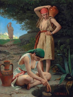 The waterbearers by Victor Renault Des Graviers Oil Painting